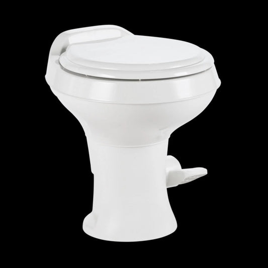 Dometic 300 Series Standard Height Heavy Duty Plastic RV Toilet, White - 302300071