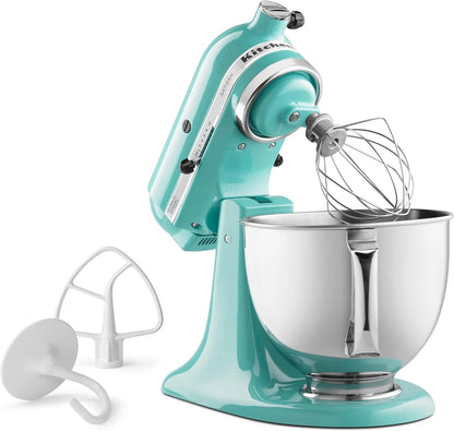 5-Quart Tilt-Head Stand Mixer With Stainless Steel Bowl, 10 Speeds