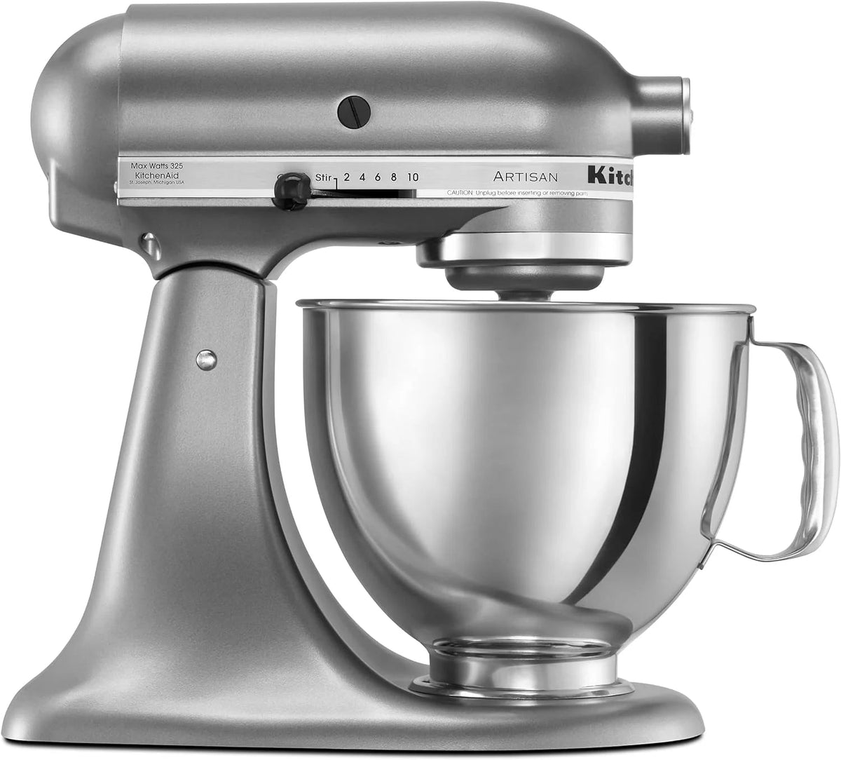 5-Quart Tilt-Head Stand Mixer With Stainless Steel Bowl, 10 Speeds