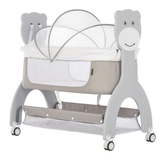 Dream On Me Cub Portable Rolling Baby Bassinet - Grey