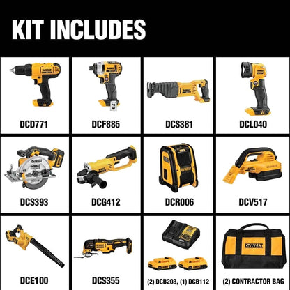 20V MAX 10-Tool Combo Kit With Batteries And Charger - DCK1020D2