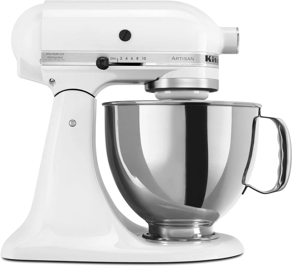 5-Quart Tilt-Head Stand Mixer With Stainless Steel Bowl, 10 Speeds