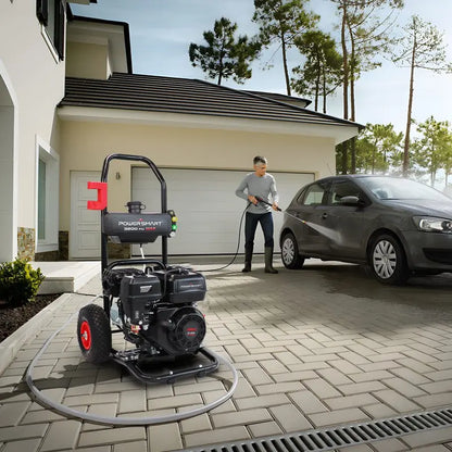 PowerSmart Gas Pressure Washer, 3200 PSI, 2.5 GPM, 5 Nozzles, 0.7 Gallon Gas Tank, 0.8 Gallon Soap Tank