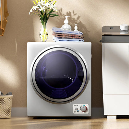 Costway Compact Electric Laundry Dryer, 1.5 cu. ft., 10 lbs, Stainless Steel - Wall Mounted