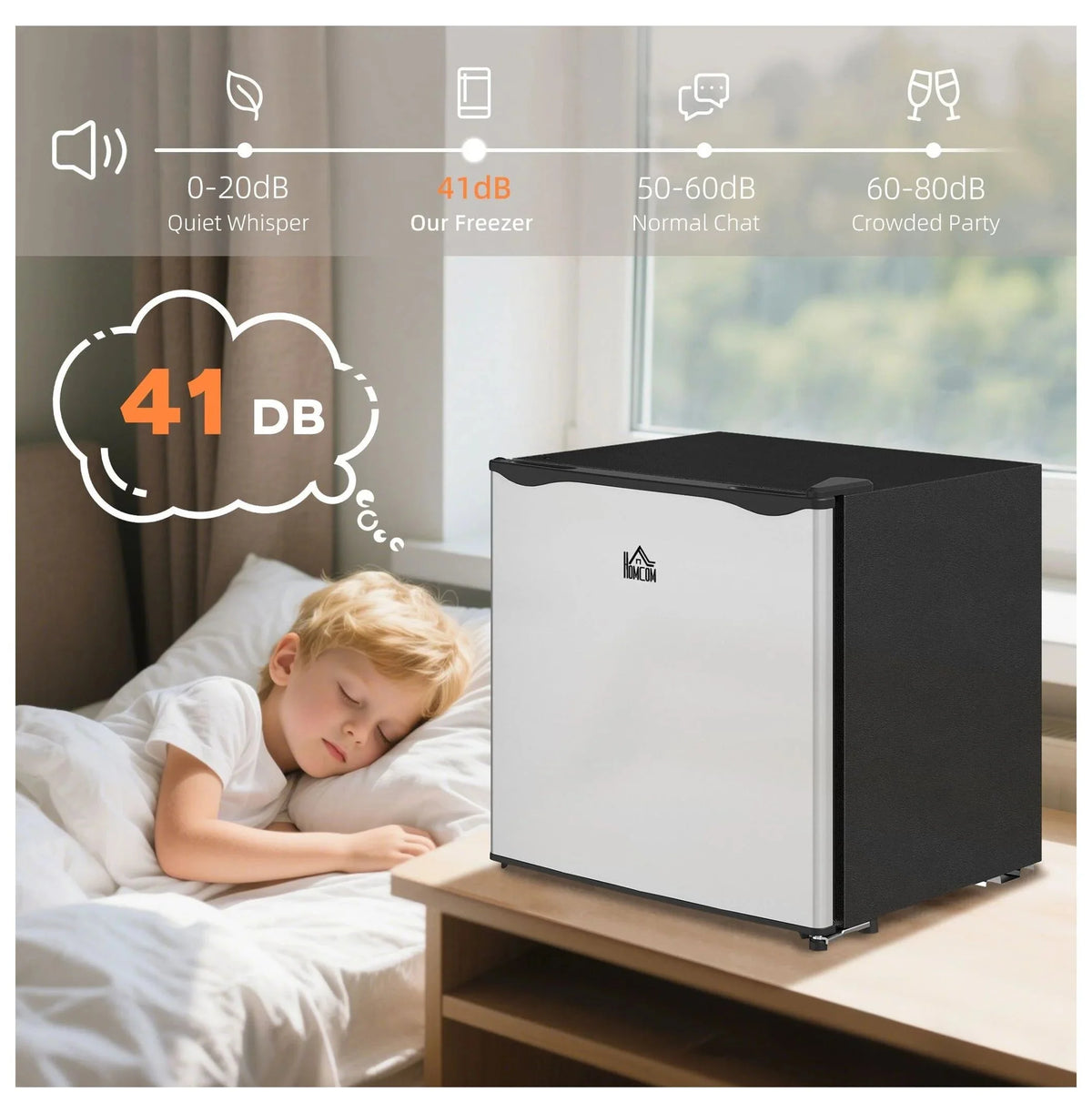 Mini Upright Freezer 1.1 Cu.Ft, Silver