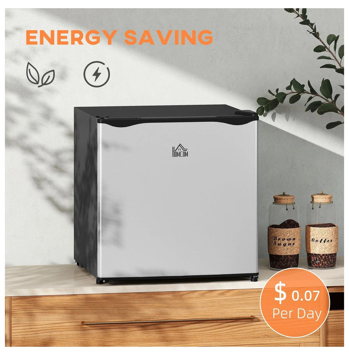 Mini Upright Freezer 1.1 Cu.Ft, Silver