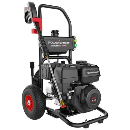 PowerSmart Gas Pressure Washer, 3200 PSI, 2.5 GPM, 5 Nozzles, 0.7 Gallon Gas Tank, 0.8 Gallon Soap Tank