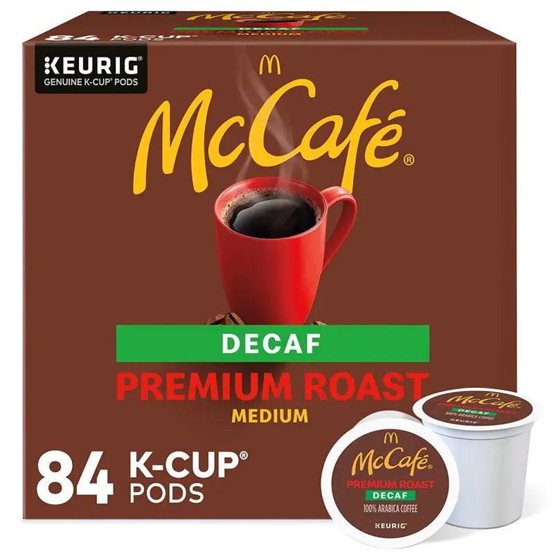 McCafe Decaf Medium Roast K-Cup Coffee Pods, 84 Count, 100% Arabica, Recyclable, Kosher